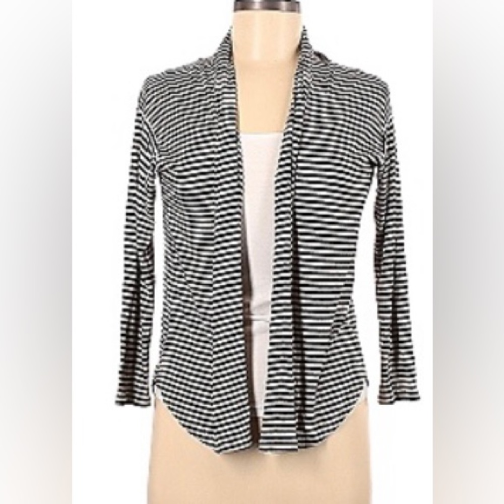 ❤️Splendid striped black white duster hooded jacket- medium